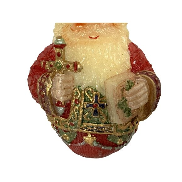 Santa Candle Christmas Holiday Russian Priest Vintage Twos Company 7.5" x 5" - Picture 3 of 7